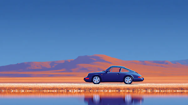 Vintage Car in Desert