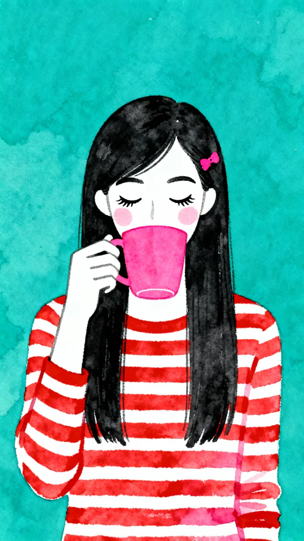 Serene Woman Illustration