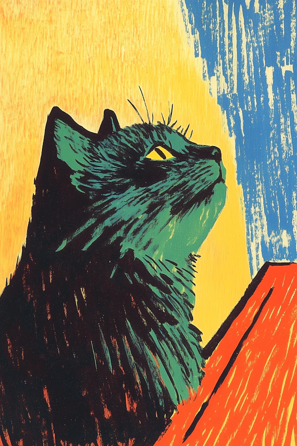 Artistic Black Cat