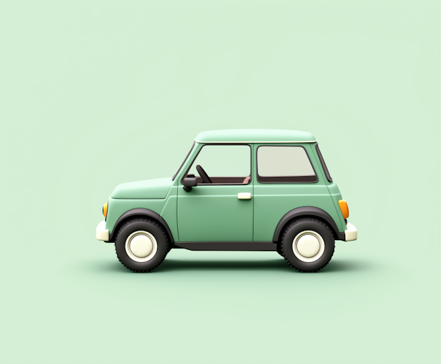 Stylized Retro Car Illustration