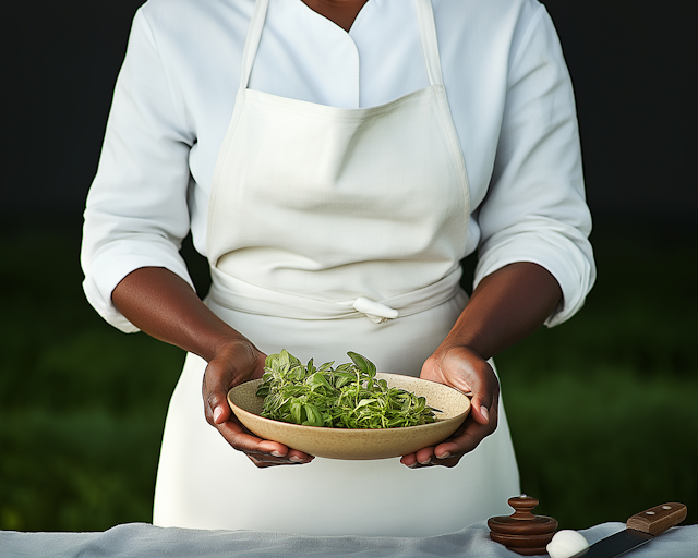 Chef with Fresh Herbs