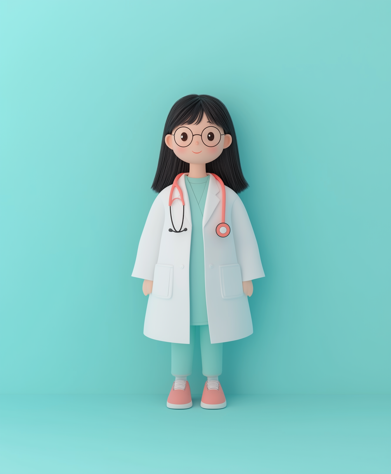 Friendly Young Female Doctor Illustration