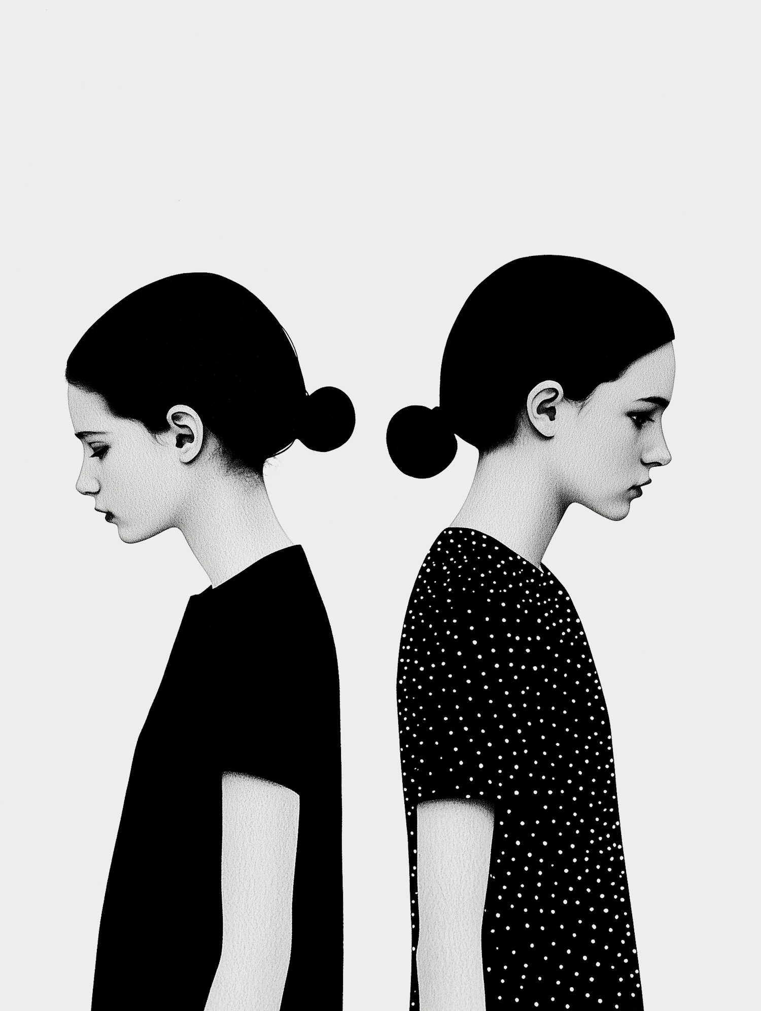 Back-to-Back Minimalist Portrait