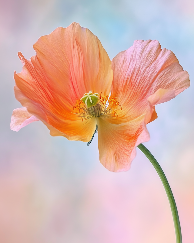 Vibrant Flower with Translucent Petals