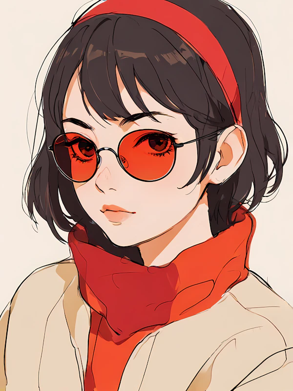 Stylized Portrait of a Young Woman