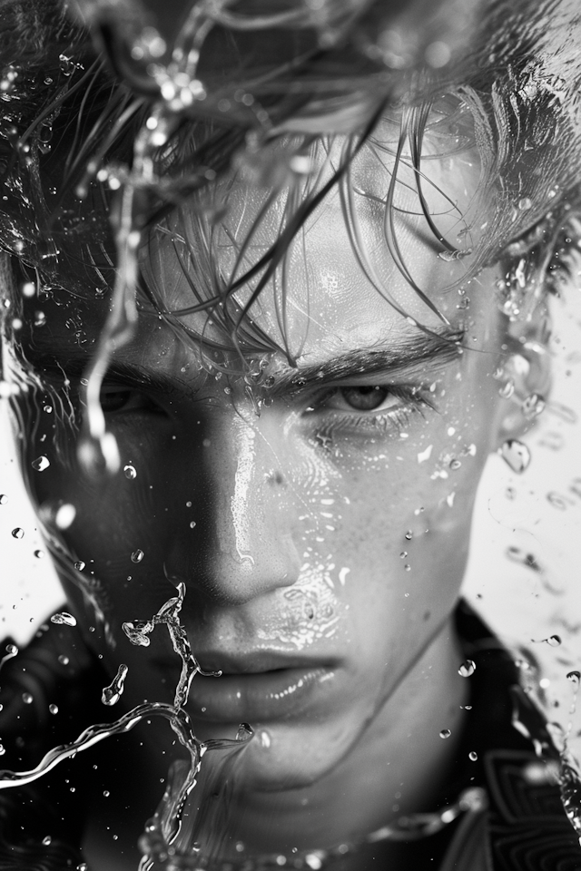 Black and White Water Portrait