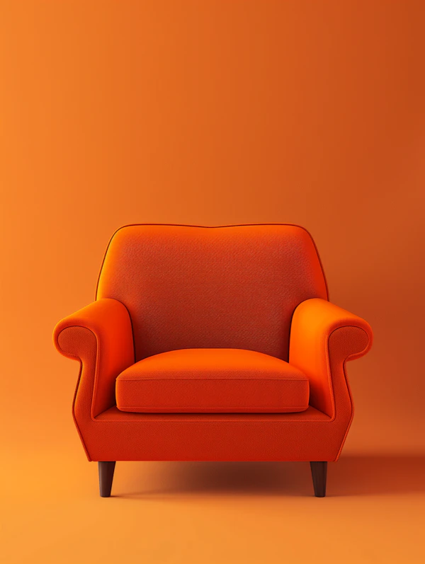 Vibrant Orange Armchair