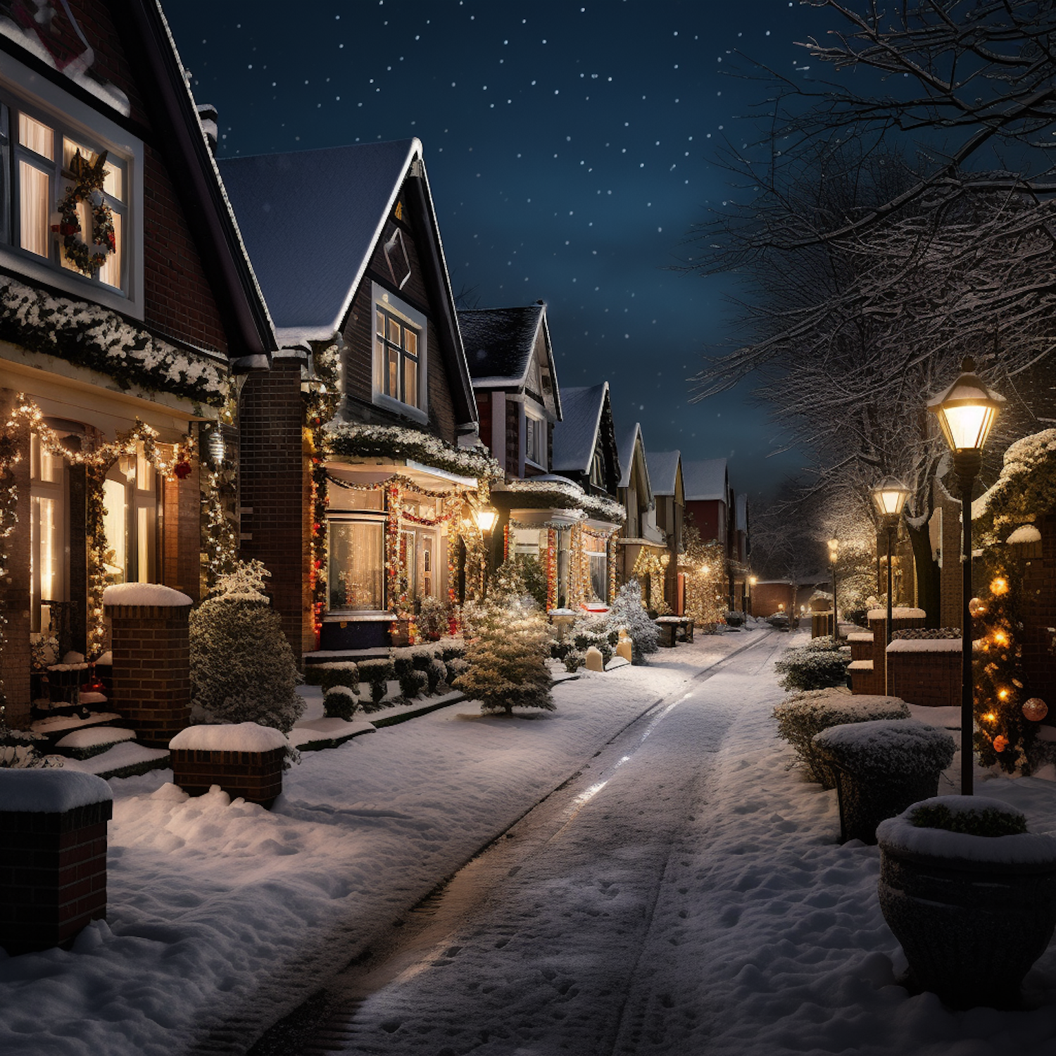 Festive Winter Night on Serenity Street