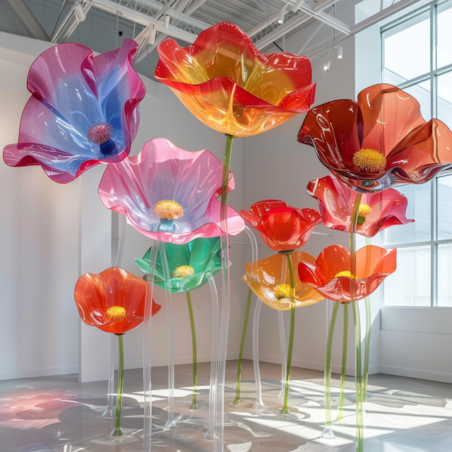 Colorful Artistic Flower Installation