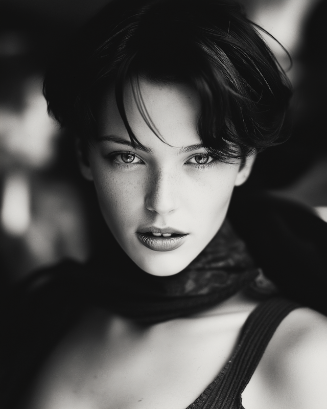 Black-and-White Portrait