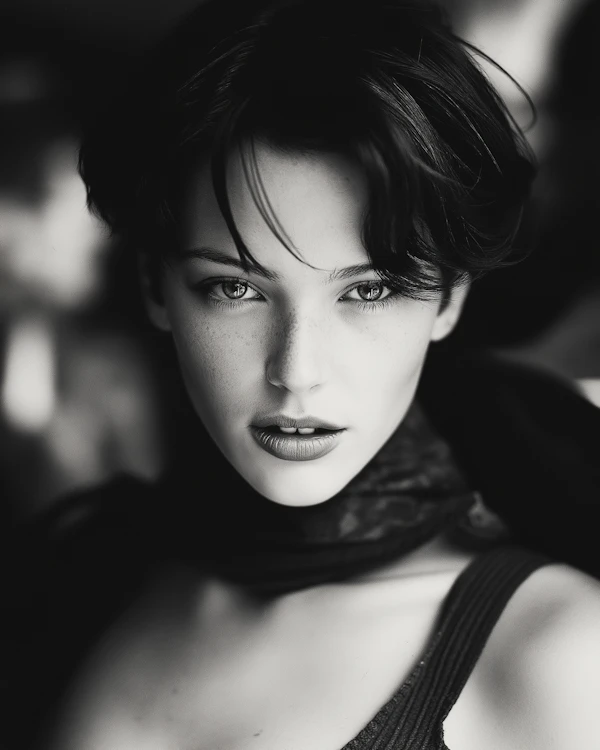 Black-and-White Portrait