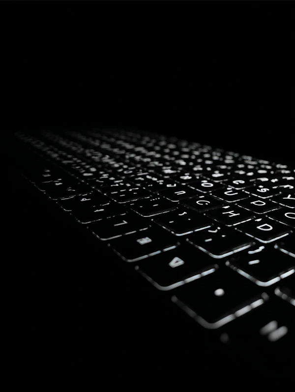 Backlit Keyboard Close-Up