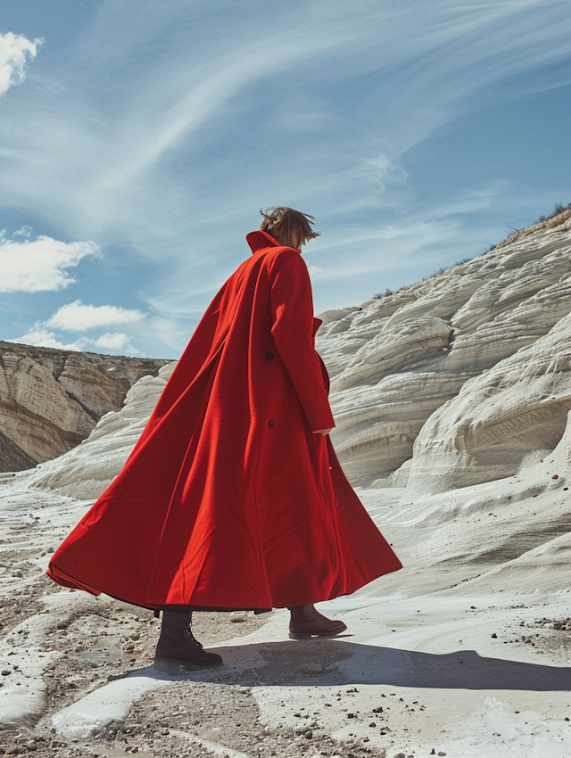 Solitary Explorer in Red