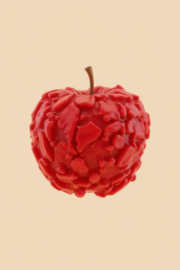 Textured Red Apple