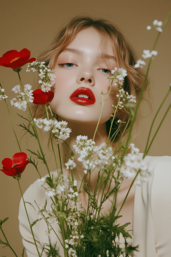 Elegant Floral Portrait