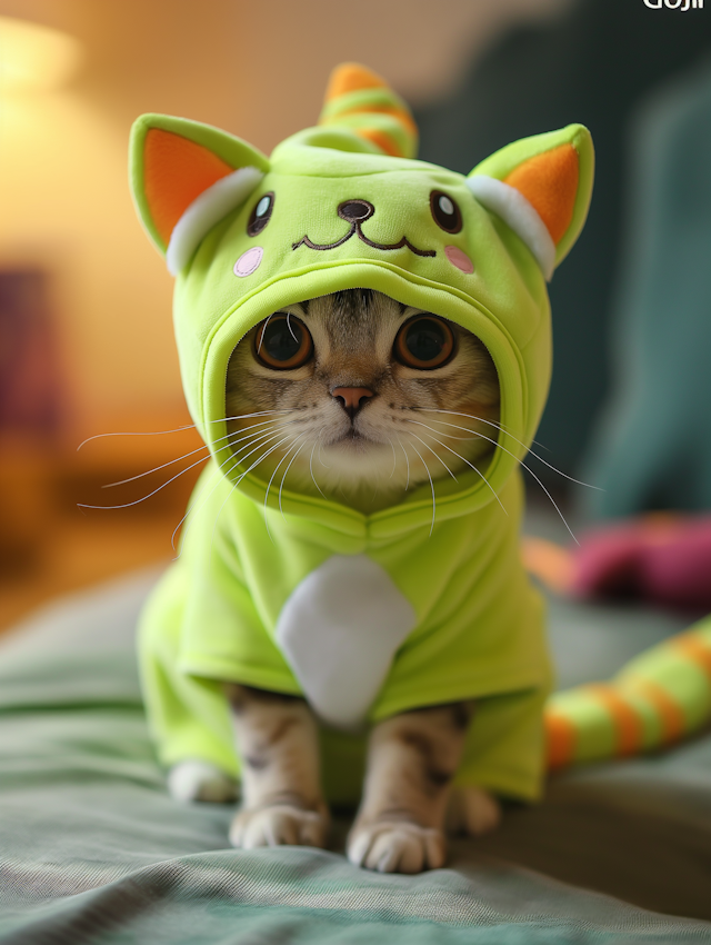 Costumed Cat with a Whimsical Flair