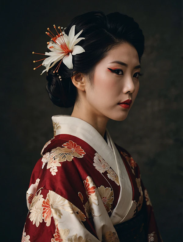 Woman in Traditional Kimono