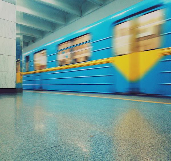 Vibrant Subway Train