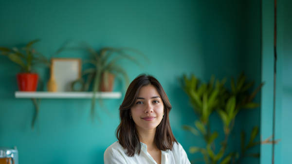 Serene Elegance Portrait of a Young Woman