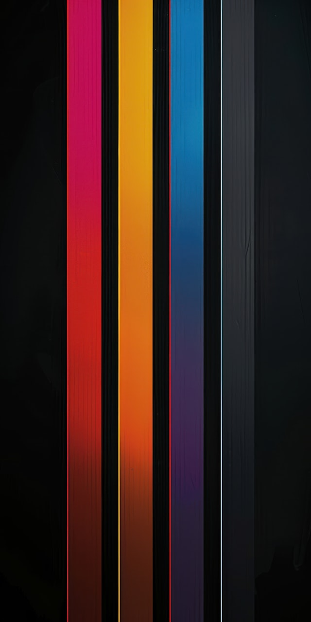 Colorful Stripes on Dark Background