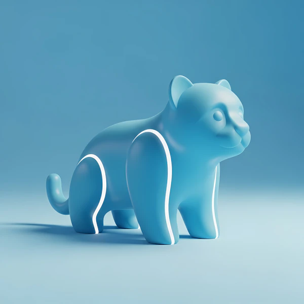 Glossy Blue Bear