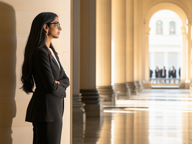 Confident Woman in Professional Setting