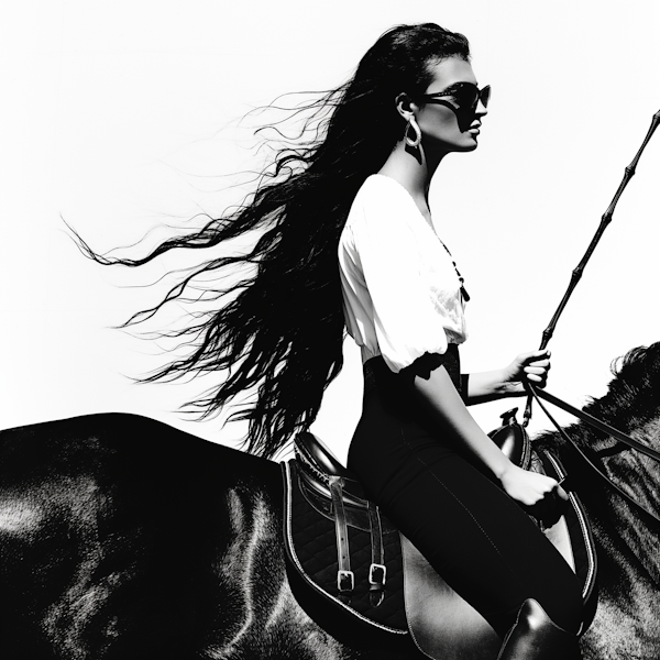 Equestrian Elegance in Monochrome