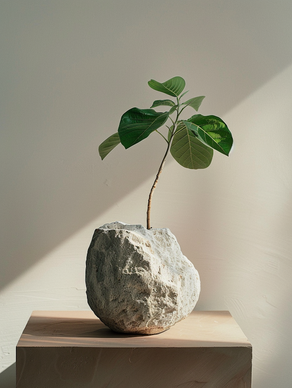 Plant Growing in Stone