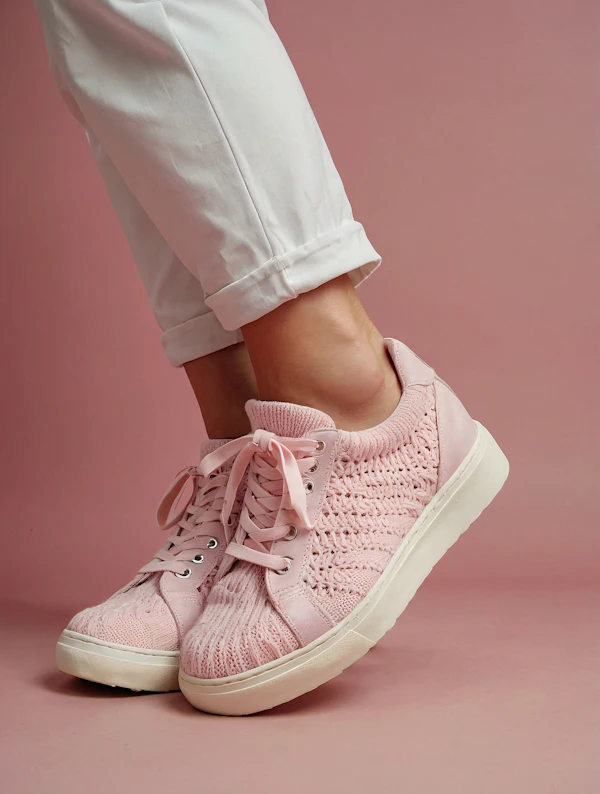 Pink Knitted Sneakers