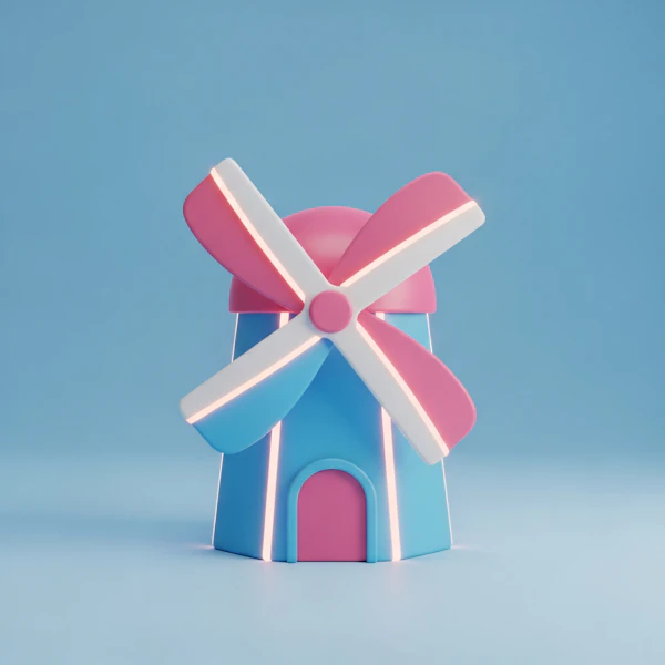 Stylized 3D Windmill
