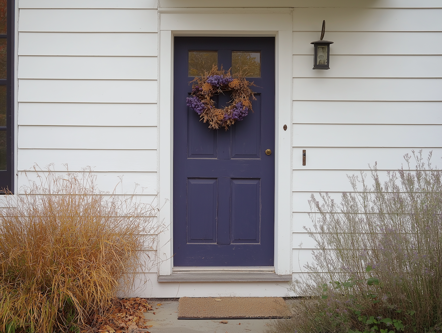 Front Door with Wreath