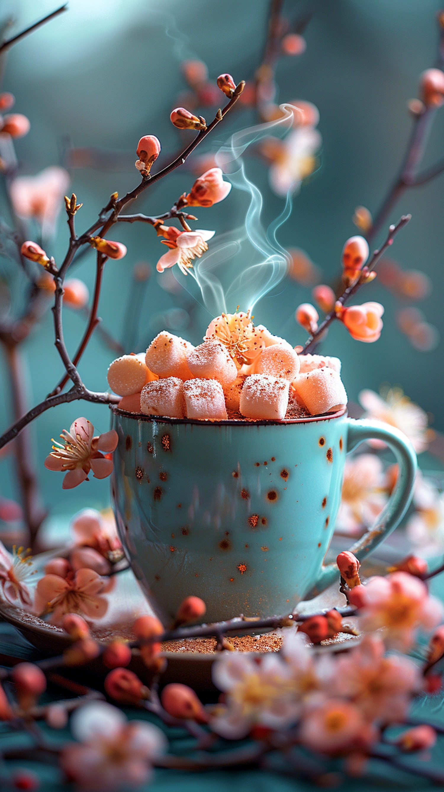 Serene Cherry Blossom Tea Time