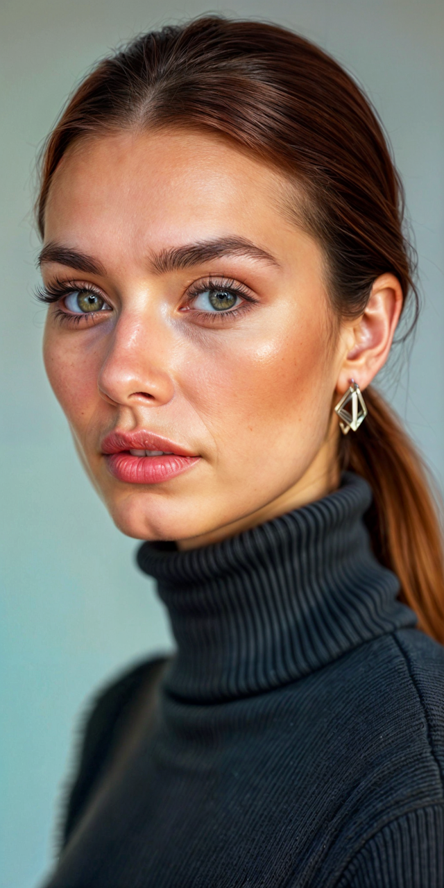 Portrait of a Woman with Blue Eyes