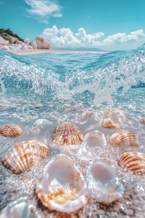 Seashells on Sunny Beach