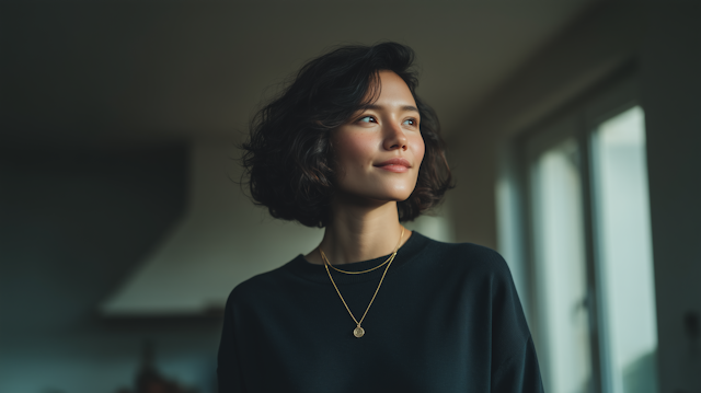 Contemplative Woman Portrait