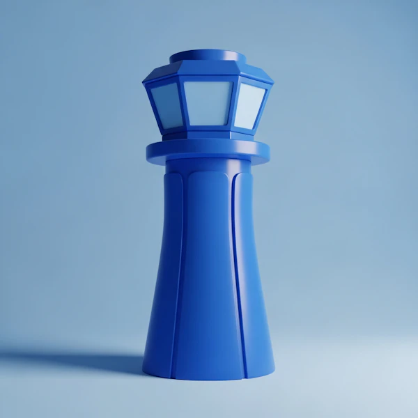 Modern Blue Lighthouse
