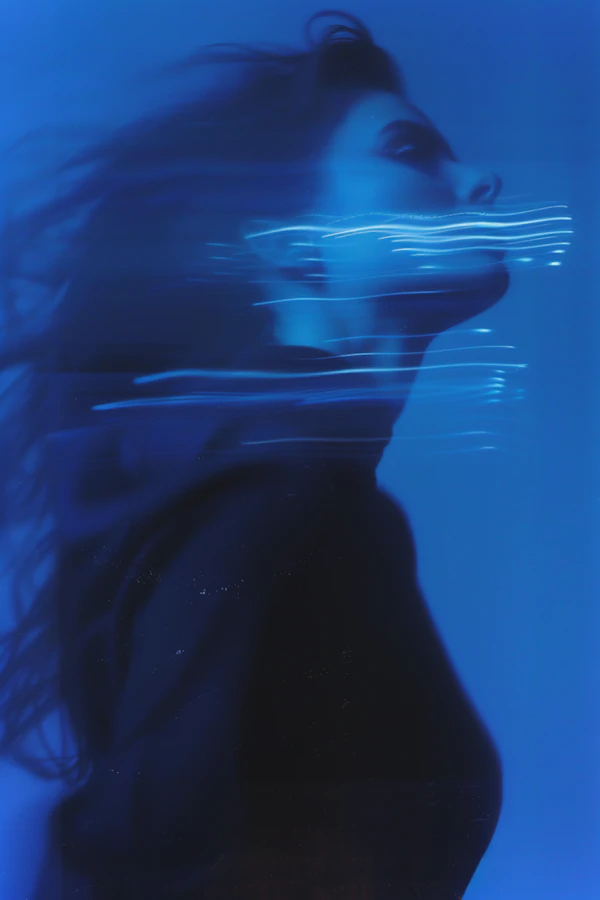 Surreal Blue Portrait
