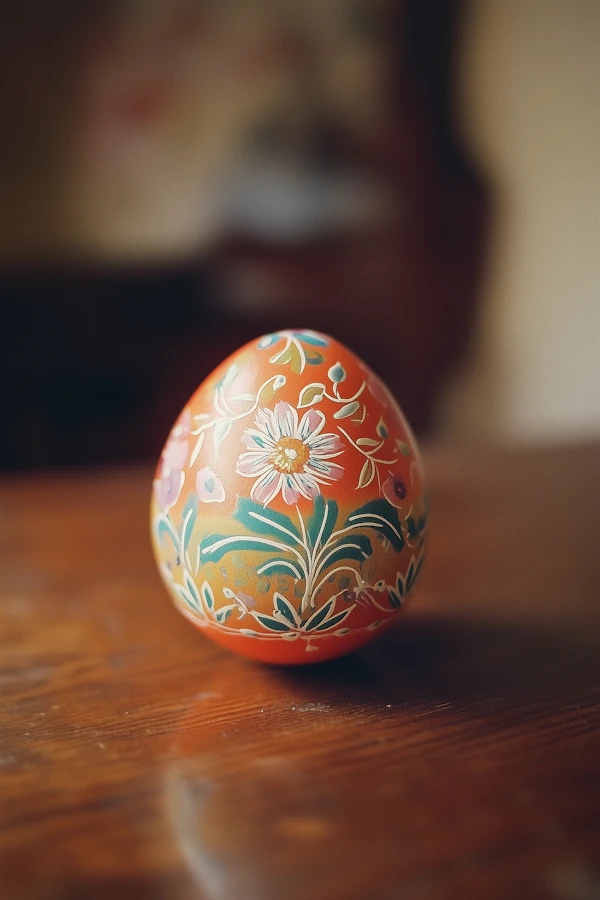 Decorated Floral Egg