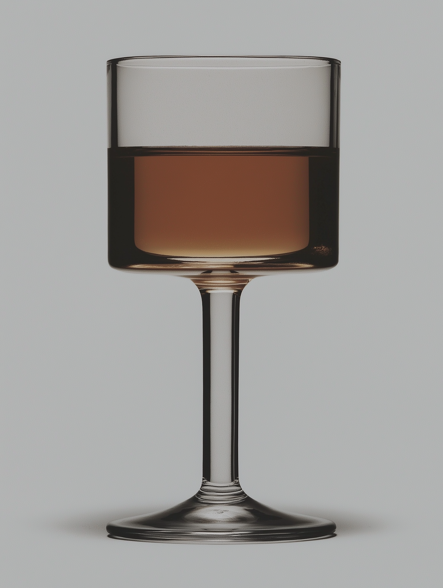 Elegant Glass with Amber Liquid