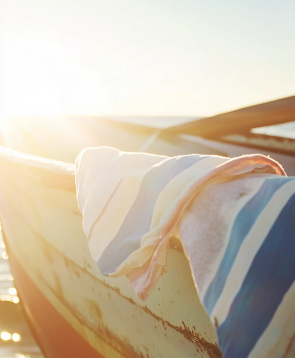 Serene Boat by the Sea