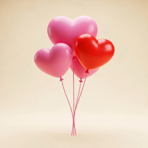 Heart Balloons Display