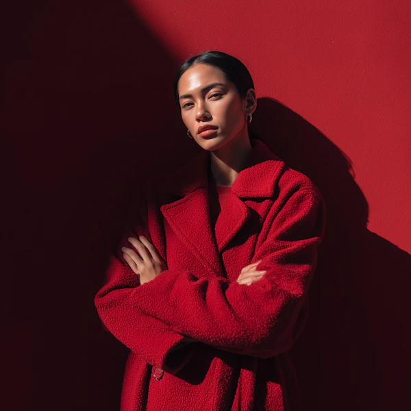 Woman in Red Coat