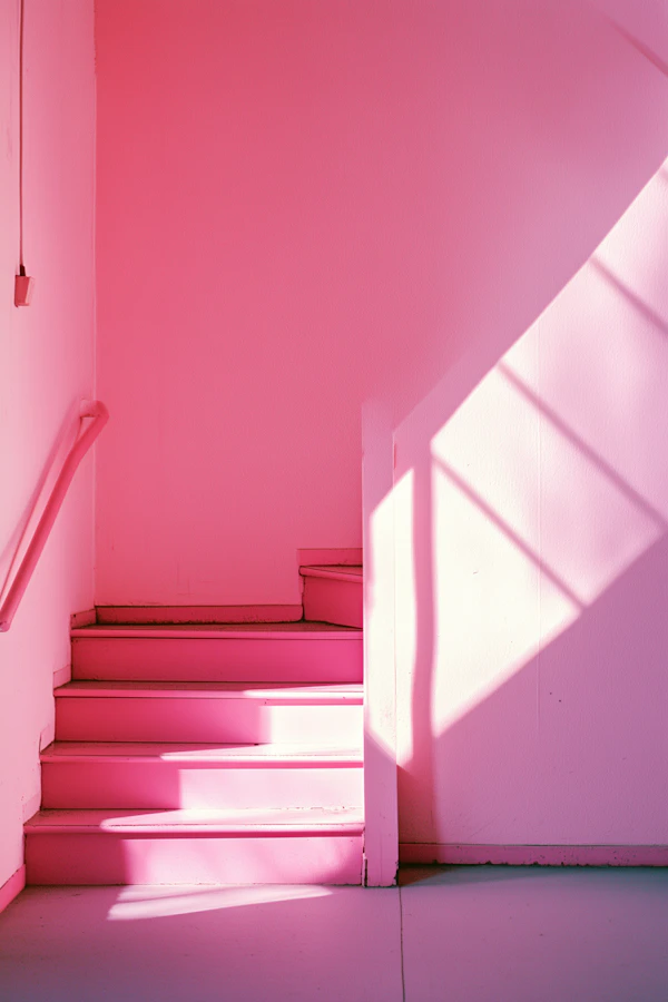 Pink Staircase Shadows