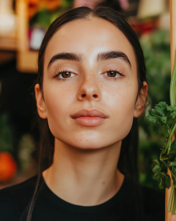 Freckled Woman Portrait