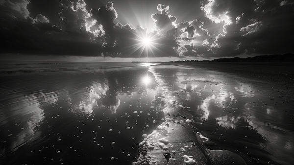 Dramatic Black and White Seascape