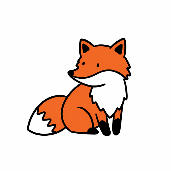 Cartoon Fox Illustration