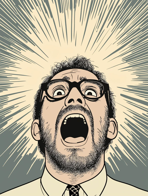 Shocked Man Illustration
