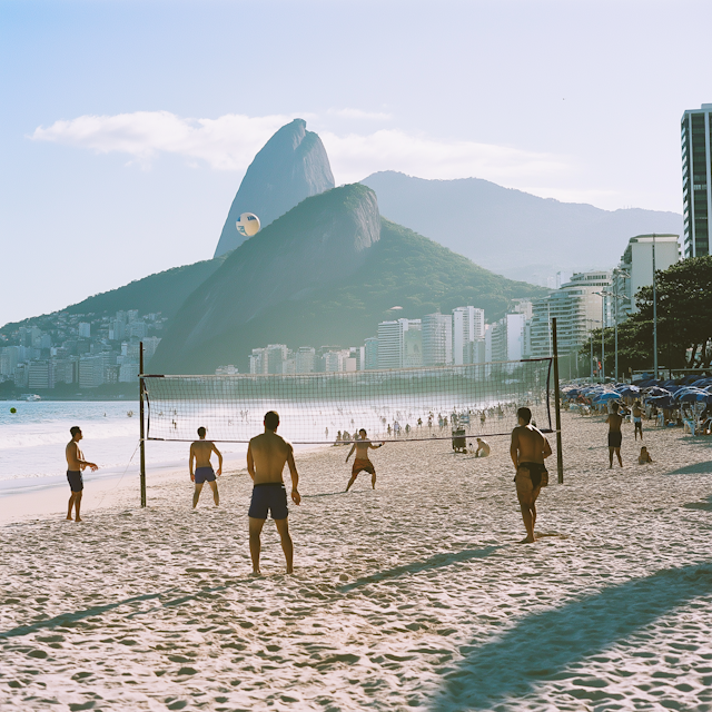 Beach Volleyball Scene