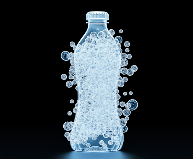 Blue Bubbly Bottle