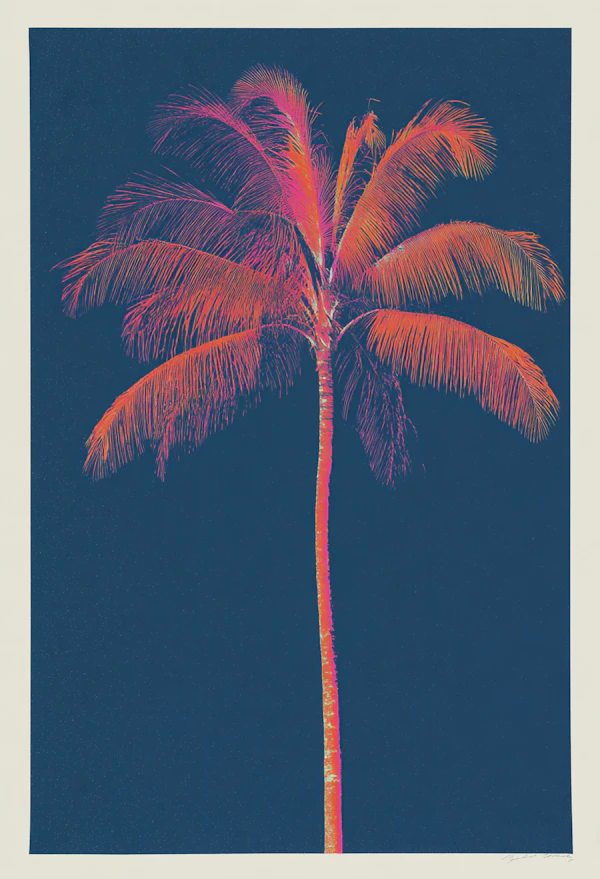 Stylized Palm Tree Art